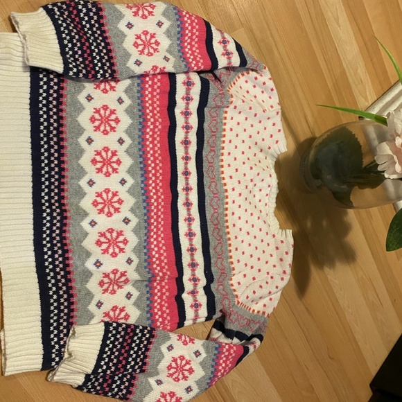 Like New Gymboree snowflake knit girls sweater - Picture 3 of 3